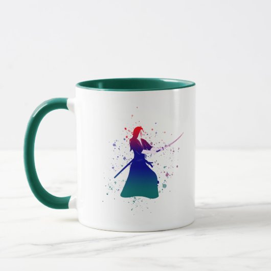 Mug Femme Samurai guerrière avec épée (Gauche)