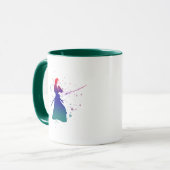 Mug Femme Samurai guerrière avec épée (Devant gauche)
