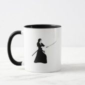 Mug Femme Samurai guerrière avec épée (Gauche)