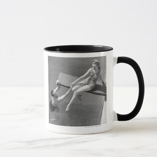 Mug Femme sur le conseil de plongée (Droite)