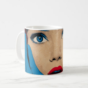Mug Femme surprise dans l'art pop