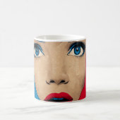 Mug Femme surprise dans l'art pop (Centre)