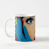Mug Femme surprise dans l'art pop (Gauche)