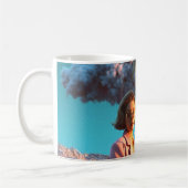 Mug Femme surréaliste avec palmier (Gauche)