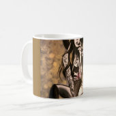 Mug Femme Tatouée en Or (Devant gauche)