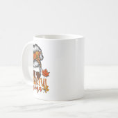Mug Femme Thanksgiving Messy Bun Cheveux Fall Mama (Devant gauche)