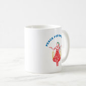 Mug Femme ukrainienne - Paix pour l'Ukraine (Devant droit)