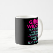 Mug Femme veuve de golf toujours marié Golfer Funny (Devant droit)