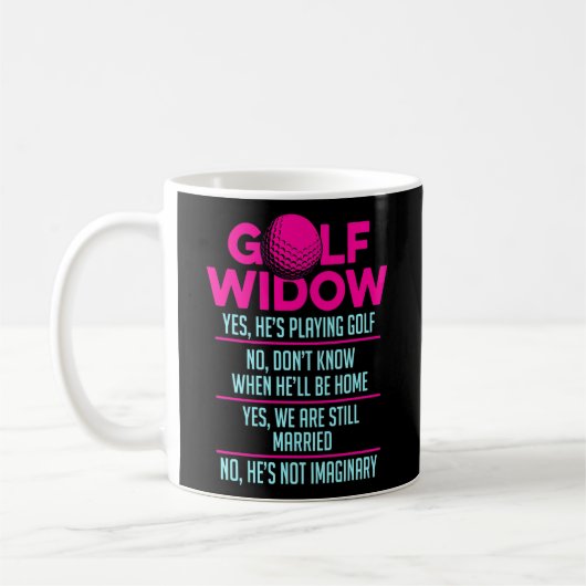 Mug Femme veuve de golf toujours marié Golfer Funny (Gauche)
