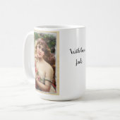 Mug Femme victorienne avec des roses roses (Devant gauche)