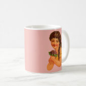 Mug Femme victorienne tenant des violons (Devant droit)