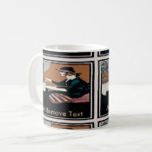 Mug Femme vintage ajouter du texte (Devant gauche)