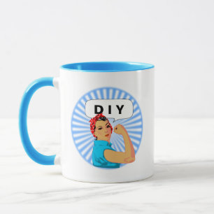 Mug Femme vintage élégante & texte DIY modifiable