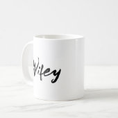 Mug Femme vintage Noir Script Femmes (Devant gauche)