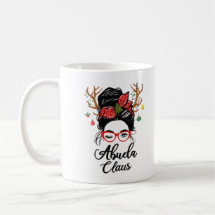 Mug Femmes Abuela Claus Messy Bun Wink Eye Christmas F