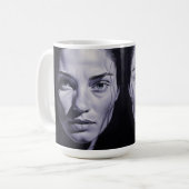 Mug Femmes "Bleues Brianna" Au Charbon (Devant gauche)
