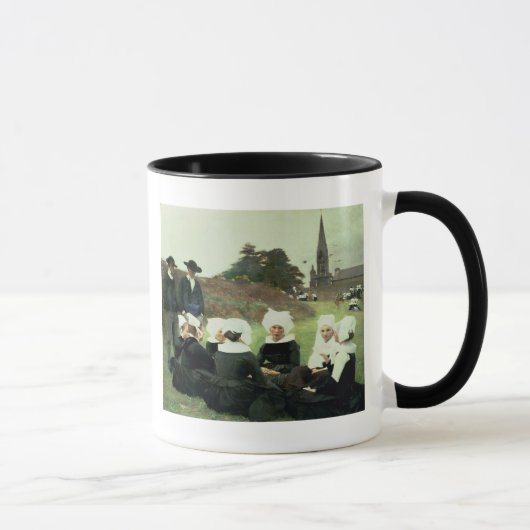 Mug Femmes bretonnes s'asseyant à un pardon (Droite)