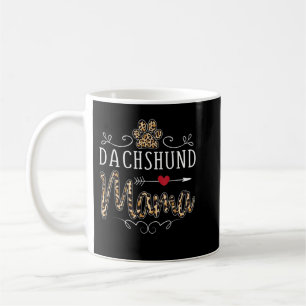 Mug Femmes Dachshund Mama Empreinte de léopard Chemise