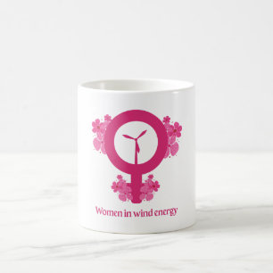 Mug Femmes dans l'énergie éolienne – Cadeau féministe