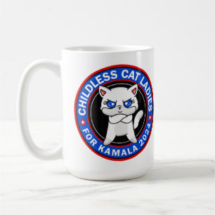 Mug Femmes de chats sans enfants pour Kamala Democrats
