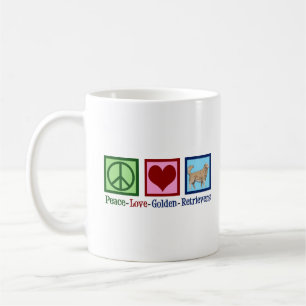Mug Femmes de Peace Love Golden Retriever