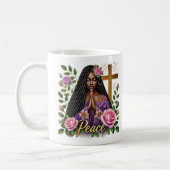 Mug Femmes de prières afro-américaines florales (Gauche)