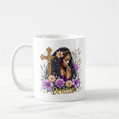 Mug Femmes de prières spirituelles florales afro-améri (Gauche)