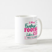 Mug Femmes du football d'imaginaire drôles comme un (Devant droit)