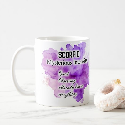 Mug Femmes du zodiaque, Scorpion (Avec donut)