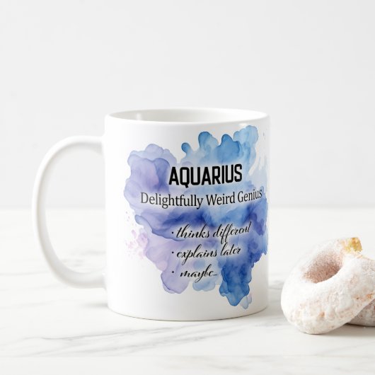 Mug Femmes du zodiaque, Verseau (Avec donut)