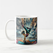Mug Femmes en action de Breakdancer Silhouette de New (Gauche)