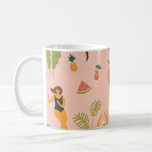 Mug Femmes en maillot de bain : Danse Vintage tropical
