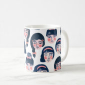 Mug Femmes fantasques : Dessin sur le visage (Devant droit)