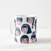 Mug Femmes fantasques : Dessin sur le visage (Devant gauche)