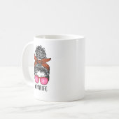 Mug Femmes Infirmière vie RN LPN CNA Messy Bun (Devant gauche)