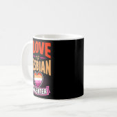 Mug Femmes J'Aime Ma Fille Lesbienne Fier Lgbtq Maman (Devant gauche)