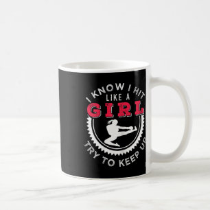 Mug Femmes Je sais que je frappe comme une fille essay