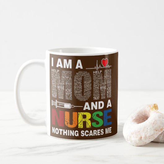 Mug Femmes je suis maman et infirmière rien ne me fait (Avec donut)