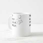 Mug Femmes Manger Sommeil Puzzle Réfléchi Répéter (Devant gauche)