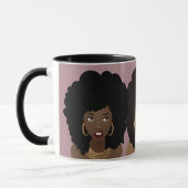 Mug Femmes noires amis, agacé, Fleur, Bubblegum (Gauche)