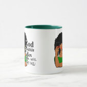 Mug Femmes noires, Reine noire, Afro, Dieu est à l'int (Centre)