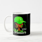 Mug Femmes Noires Ruban Vert Sensibilisation à la Sant (Gauche)