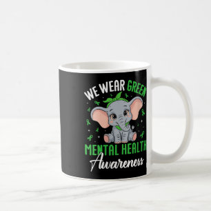 Mug Femmes Nous Portons Vert V-nec de Sensibilisation