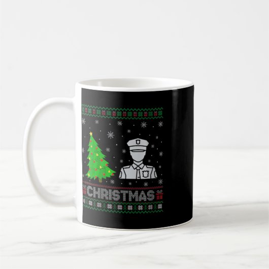Mug FEMMES Police Jumelles Arbre Éclairage Vilain Noël (Gauche)
