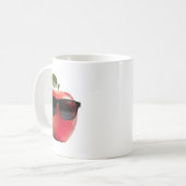Mug Femmes Portant des Sungles Drôle Costume Fruit Gra (Devant gauche)
