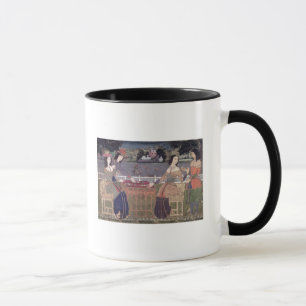 Mug Femmes portugaises mangeant un repas, Goa