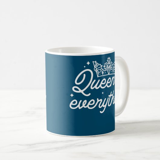 Mug Femmes Reine de tout Cadeau Fille Couronne Femmes (Devant droit)