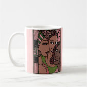 Mug Femmes roses et vertes d'Afro-américain (Gauche)