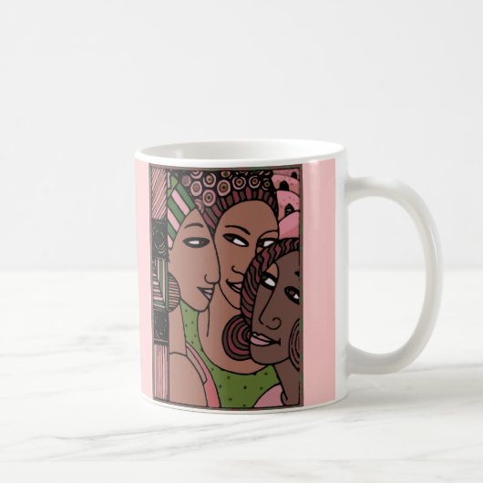 Mug Femmes roses et vertes d'Afro-américain (Droite)