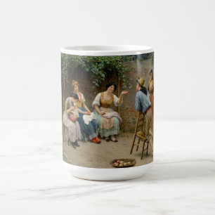 Mug Femmes Seamstress et un garçon Avoir un Conversati
